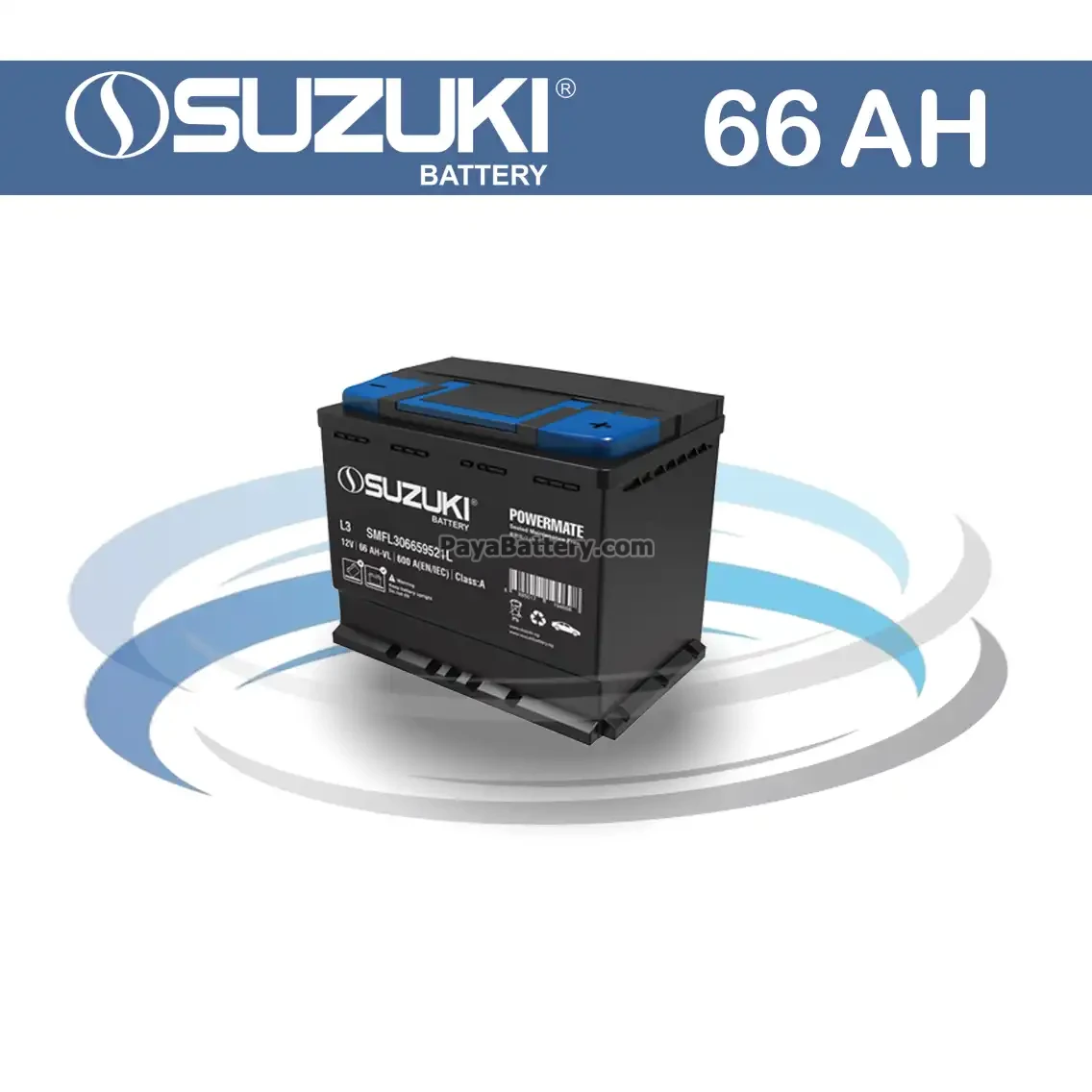 باتری سوزوکی- 66 آمپر- قالب L3