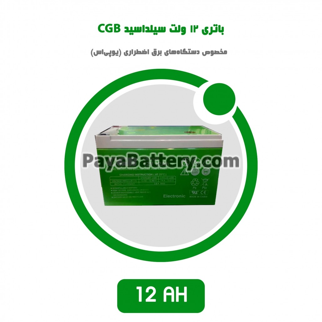 باتری 12 آمپر ساعت یو پی اس CGB