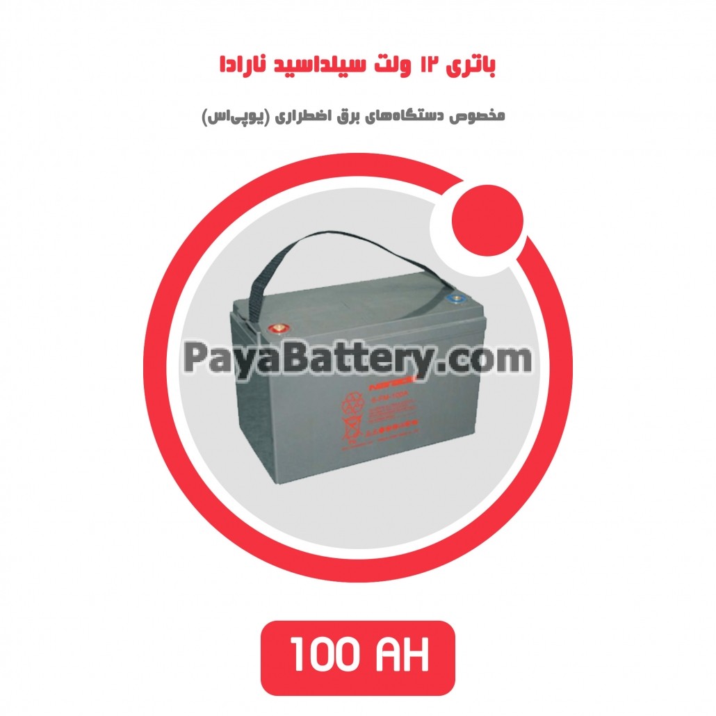 باتری 100 آمپر ساعت یو پی اس نارادا