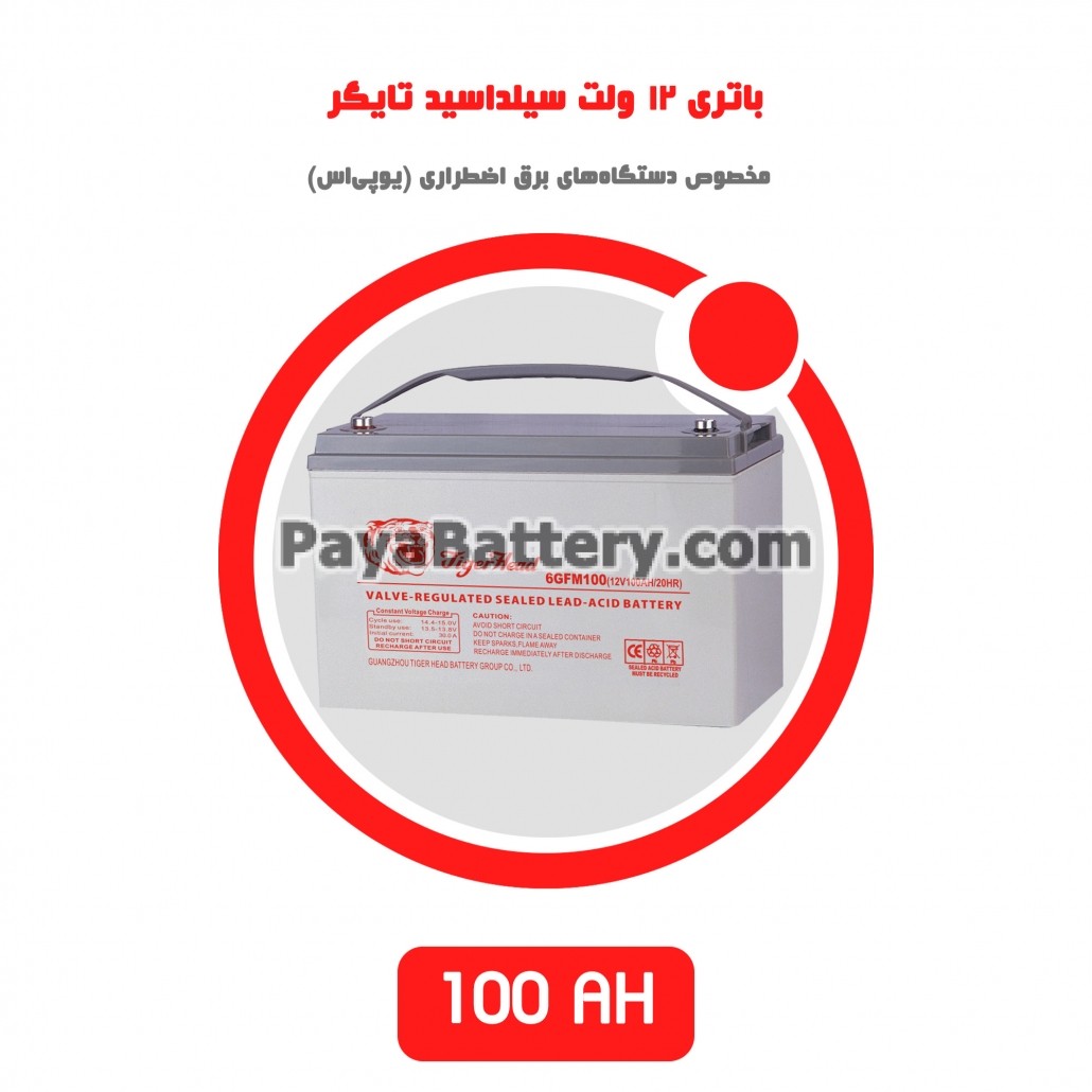باتری 100 آمپر ساعت یو پی اس تایگر