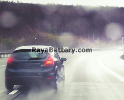Drive slowly in rainy weather