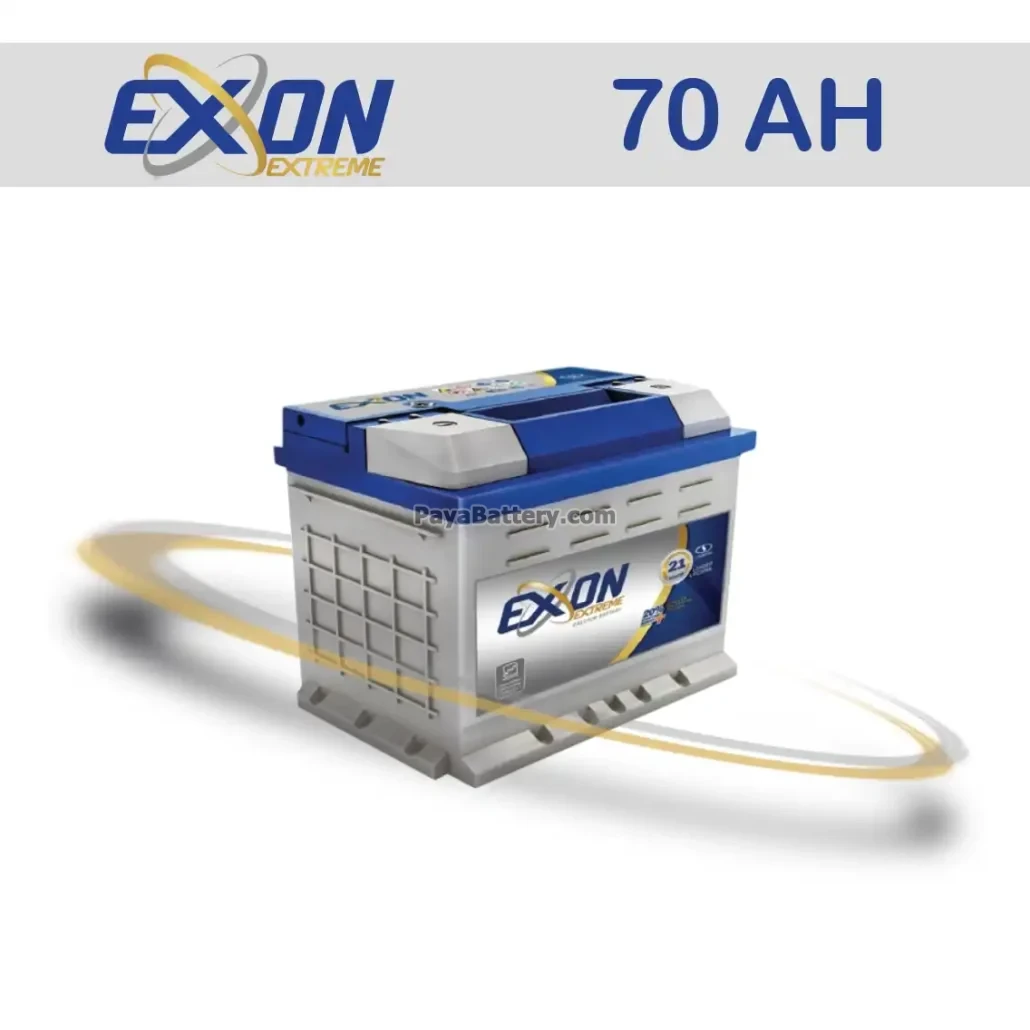 باتری اکسون- 70 آمپر- قالب D26 و N50